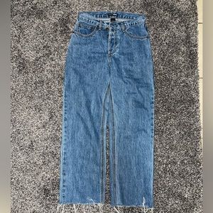 Fashion nova cross over straight leg jeans